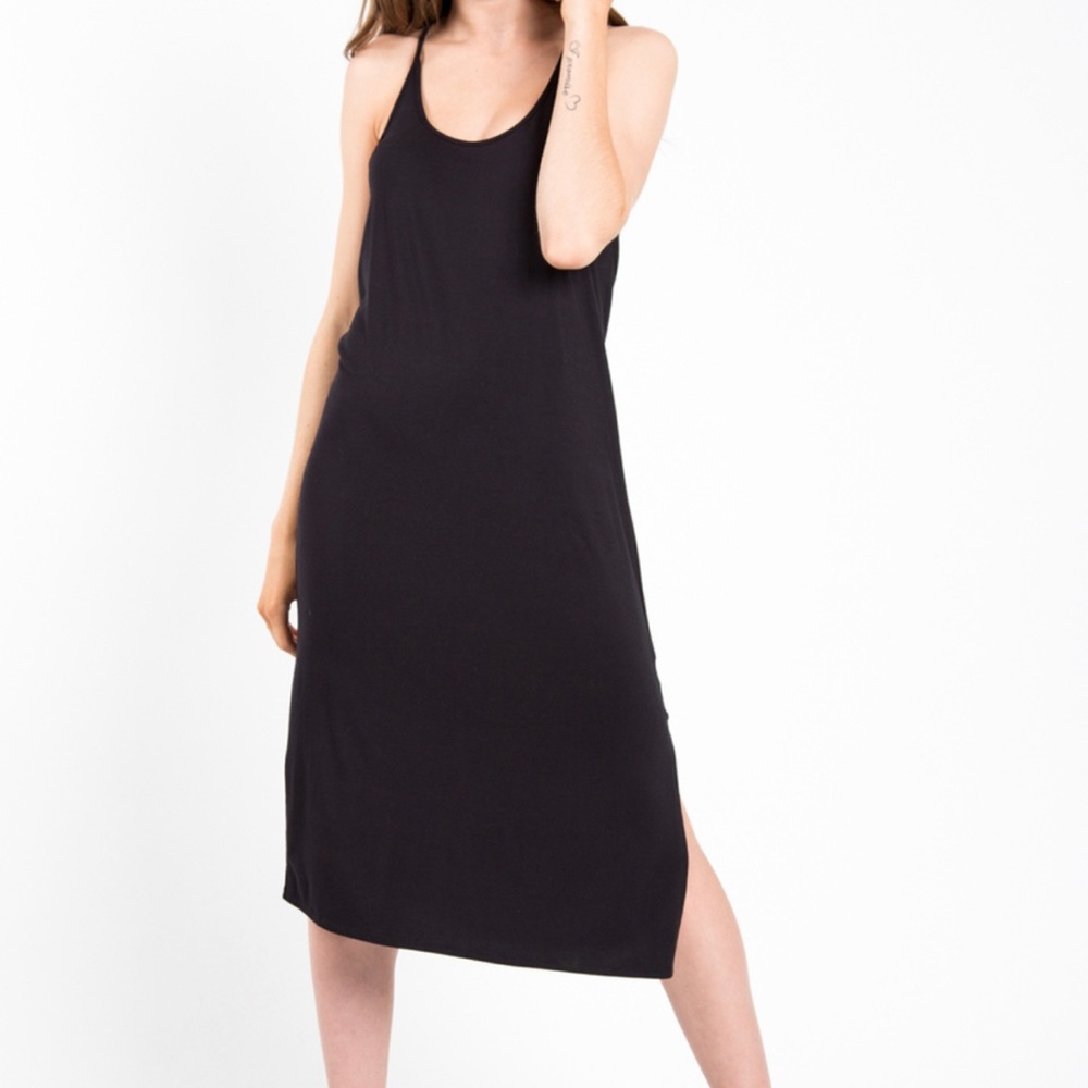 Black midi dress